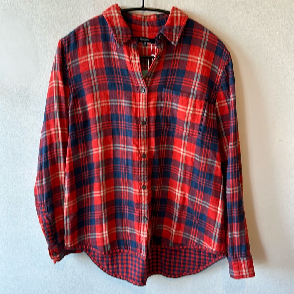 Madewell red and blue flannel XS #1213